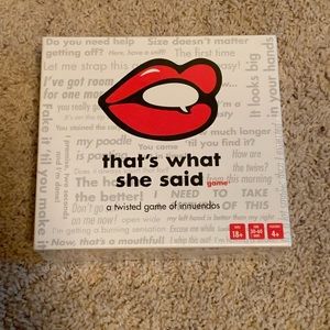 That’s what she said card game NIB